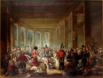 The Old Fish Market, Sandhill, Newcastle upon Tyne, c.1826-30 by Henry Perlee Parker
